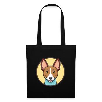 Basenji Dog Breed Cartoon Character Kawaii Clipart - Tote Bag - black - Front