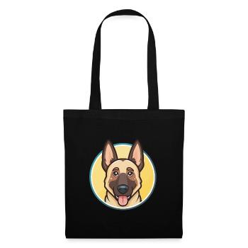 Belgian Malinois Dog Breed Cartoon Kawaii Clipart - Tote Bag - black - Front