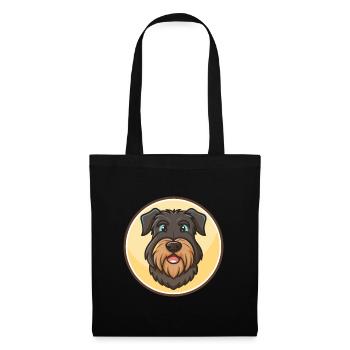 Schwarzer Russischer Terrier Hund Rasse Karikatur Kawaii Haustier - Stoffbeutel - Schwarz - Vorne