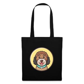 Chien d’eau cantabrique race dessin animé Kawaii Clipart - Sac en tissu - noir - Devant