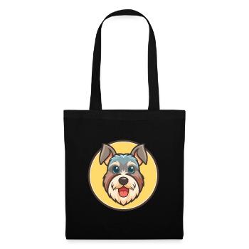 Cesky Terrier Hunderasse Cartoon Kawaii Clipart Haustier - Stoffbeutel - Schwarz - Vorne