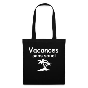 Vacances sans souci - Sac en tissu - noir - Devant