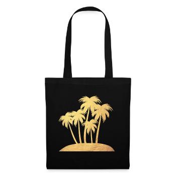 Palm Island Gold Vacation Luxe Mers du Sud Prêt pour les vacances - Sac en tissu - noir - Devant