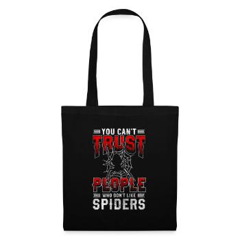 araignée nature tarentule phobie - Sac en tissu - noir - Devant
