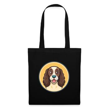 French Spaniel Dog Breed Cartoon Kawaii Clipart - Tote Bag - black - Front
