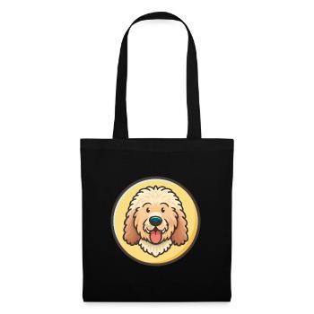 Komondor Chien Race Coloré Dessin Animé Kawaii Clipart - Sac en tissu - noir - Devant
