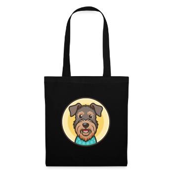 Kerry Blue Terrier Hunderasse Karikatur Kawaii - Stoffbeutel - Schwarz - Vorne