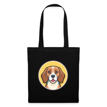 Nordland Beagle Hunderasse Karikatur Kawaii Haustier - Stoffbeutel - Schwarz - Vorne