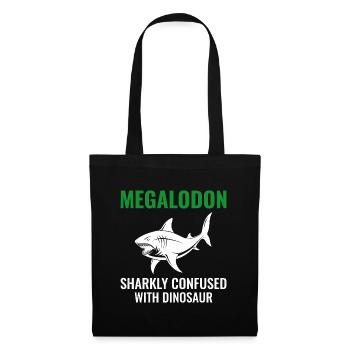 Megalodon dinosaure dinosaure paléontologue poisson fossile - Sac en tissu - noir - Devant