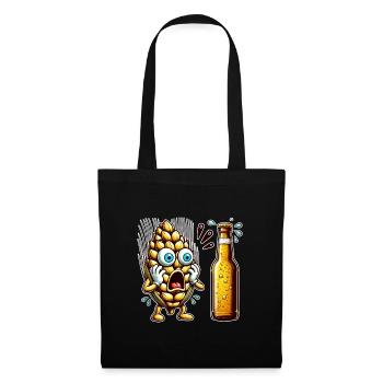 Design amusant de houblon à bière - Sac en tissu - noir - Devant