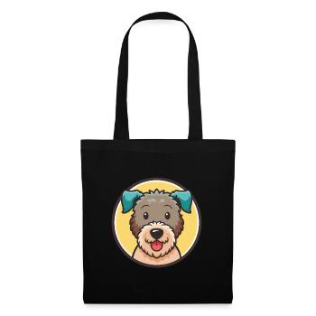 Pumi Hunderasse Cartoon Kawaii Clipart Illustration - Stoffbeutel - Schwarz - Vorne