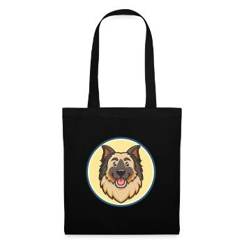 Romanian Raven Shepherd Dog Breed Cartoon Kawaii - Tote Bag - black - Front