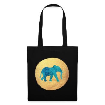 Yoga Kreis Elefant Luxus Yogi Indien Meditation om - Stoffbeutel - Schwarz - Vorne