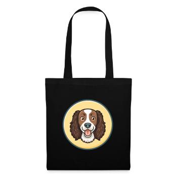 Small Munsterlander Dog Breed Funny Cartoon Kawaii - Tote Bag - black - Front
