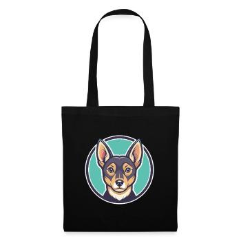 Abyssinian Sand Terrier Dog Breed Cartoon Kawaii - Tote Bag - black - Front