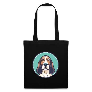 Basset Artesien Normand Dog Breed Cartoon Kawaii - Tote Bag - black - Front
