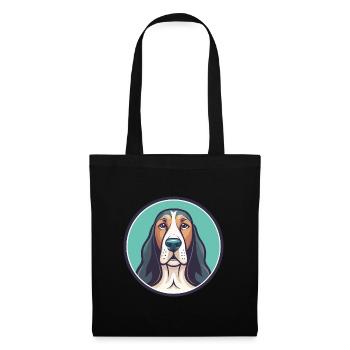 Basset Bleu De Gascogne Dog Breed Cartoon Kawaii - Tote Bag - black - Front
