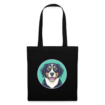 Appenzeller Sennenhund Dog Breed Cartoon Kawaii - Tote Bag - black - Front