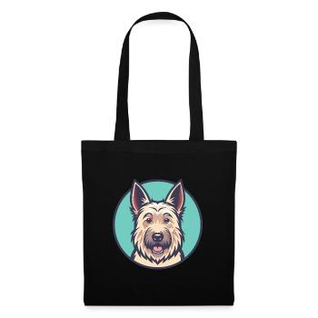 Berger Picard Dog Breed Cartoon Kawaii Clipart Pet - Tote Bag - black - Front
