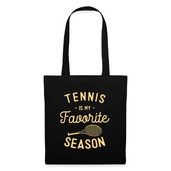Joueur de tennis As du coup droit - Sac en tissu - noir - Devant