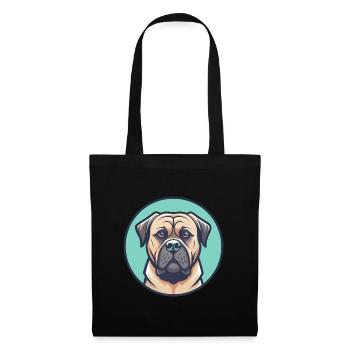 Boerboel Dog Breed Colorful Cartoon Kawaii Clipart - Tote Bag - black - Front
