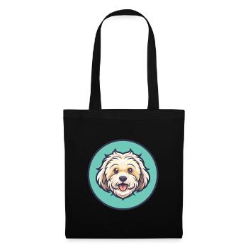 Bolognese Dog Breed Cartoon Kawaii Clipart Animal - Tote Bag - black - Front