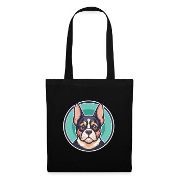 Braque Du Bourbonnais Hunderasse Cartoon Kawaii Haustier - Stoffbeutel - Schwarz - Vorne