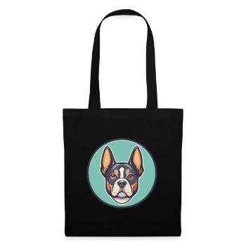 Braque Saint Germain Hunderasse Cartoon Kawaii Haustier - Stoffbeutel - Schwarz - Vorne
