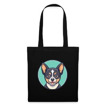 Chongqing Chien Race Dessin animé Kawaii Clipart Animal - Sac en tissu - noir - Devant