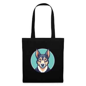 Corsican Dog Breed Colorful Cartoon Kawaii Clipart - Tote Bag - black - Front