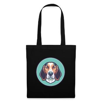 Colombien Fino Hound Chien Race Dessin Animé Kawaii Pet - Sac en tissu - noir - Devant