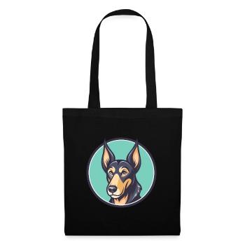 Drentsche Patrijshond Race de chien Dessin animé Kawaii animal de compagnie - Sac en tissu - noir - Devant