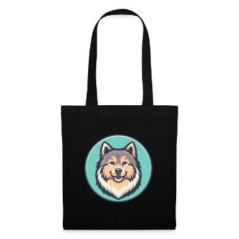 Eurasier Dog Breed Colorful Cartoon Kawaii Clipart - Tote Bag - black - Front
