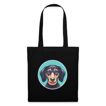 Dachshund Dog Breed Cartoon Kawaii Clipart Animal - Tote Bag - black - Front