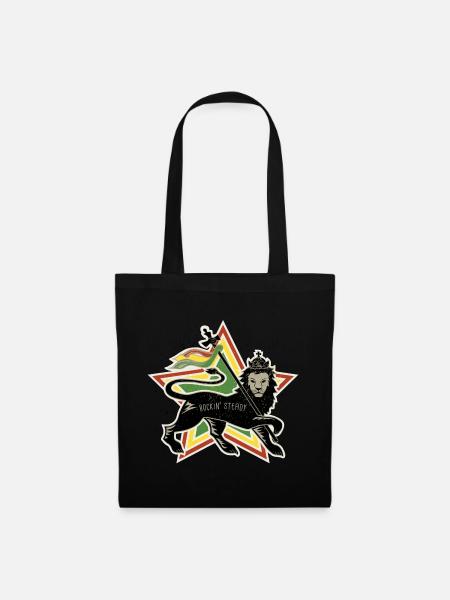Rockin Steady Lion by Skashirts 2024 vintage look - Tote Bag - black