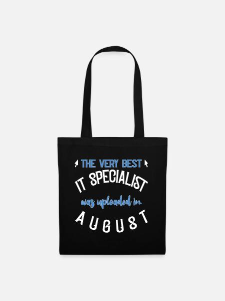 IT Specialist uploaded August Geburtstag Geschenk - Stoffbeutel - Schwarz