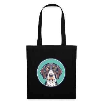Braque allemand à poil court chien race dessin animé drôle - Sac en tissu - noir - Devant