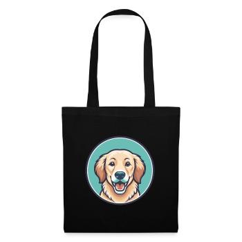 Golden Retriever Dog Breed Cartoon Kawaii Clipart - Tote Bag - black - Front