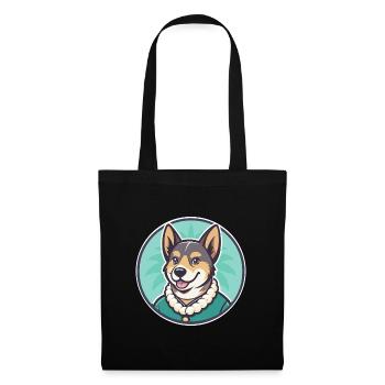 Hawaïen Poi Chien Race Dessin animé Kawaii Clipart Animal de compagnie - Sac en tissu - noir - Devant