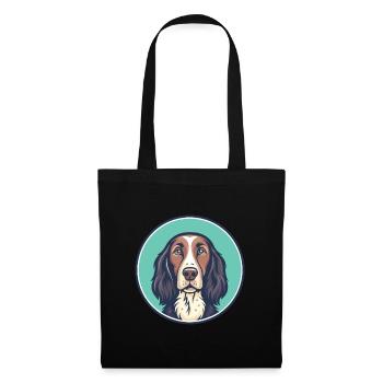Deutsch Langhaar Vorstehhund Rasse Karikatur Kawaii - Stoffbeutel - Schwarz - Vorne