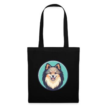 German Spitz Dog Breed Cartoon Kawaii Clipart Pet - Tote Bag - black - Front