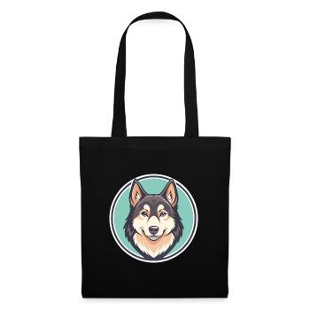 Greenland Dog Breed Cartoon Kawaii Clipart Animal - Tote Bag - black - Front