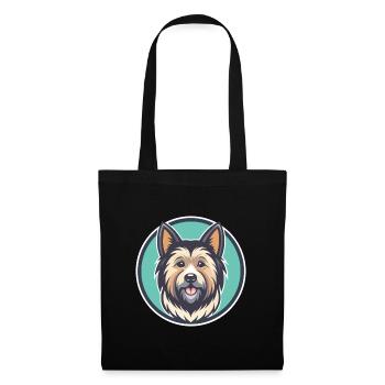 Hmong Bobtail Dog Breed Cartoon Kawaii Clipart Pet - Tote Bag - black - Front