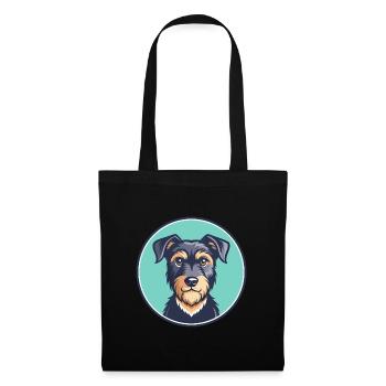 Jagdterrier Dog Breed Funny Cartoon Kawaii Clipart - Tote Bag - black - Front