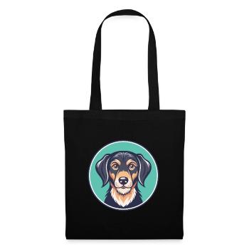 Istrian Coarse Haired Hound Dog Breed Cartoon Pet - Tote Bag - black - Front