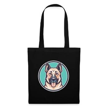 Kangal berger chien race dessin animé Kawaii Clipart - Sac en tissu - noir - Devant