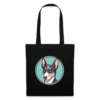 Japanese Terrier Dog Breed Cartoon Kawaii Clipart - Tote Bag - black - Front