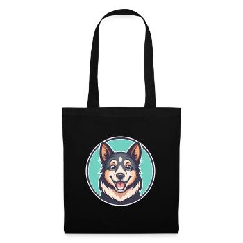 Kanni Chien Race Dessin animé Kawaii Clipart Animal Animal de compagnie - Sac en tissu - noir - Devant