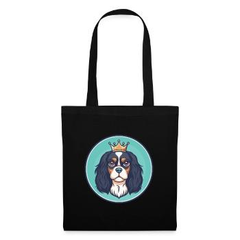King Charles Spaniel Dog Breed Cartoon Kawaii Pet - Tote Bag - black - Front