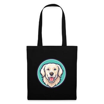 Kuvasz Chien Race Dessin animé Kawaii Clipart Animal Animal de compagnie - Sac en tissu - noir - Devant